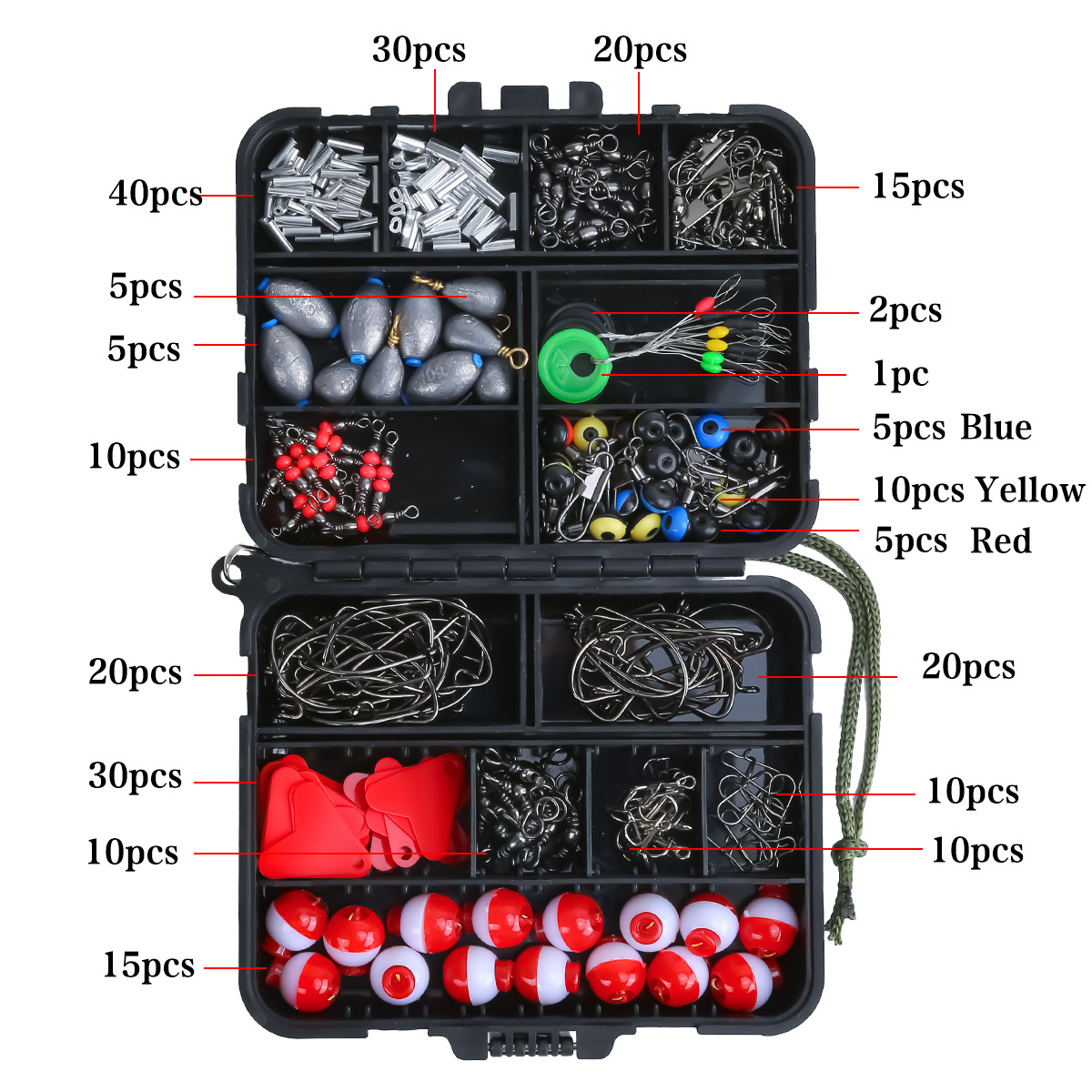 263Pcs Fishing Accessories Kit - Fishing Hook Box 评论和价格