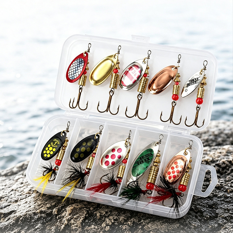 10PCS Fishing Lures Spinnerbai - Fishing Hook Treble 评论和价格