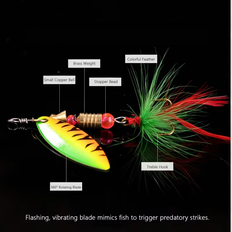 10PCS Fishing Lures Spinnerbai - Fishing Hook Treble 评论和价格