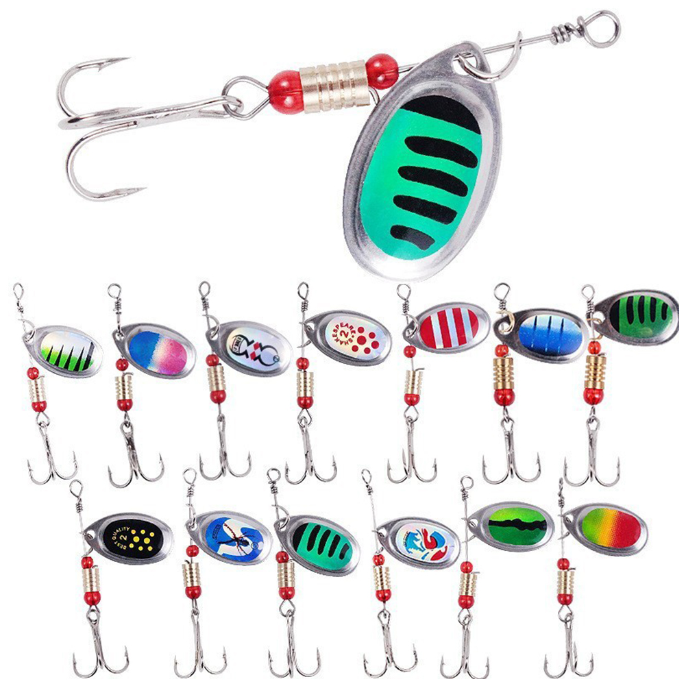 30pcs Metal Spoon Spinner Fish - Fishing Hook Treble 评论和价格