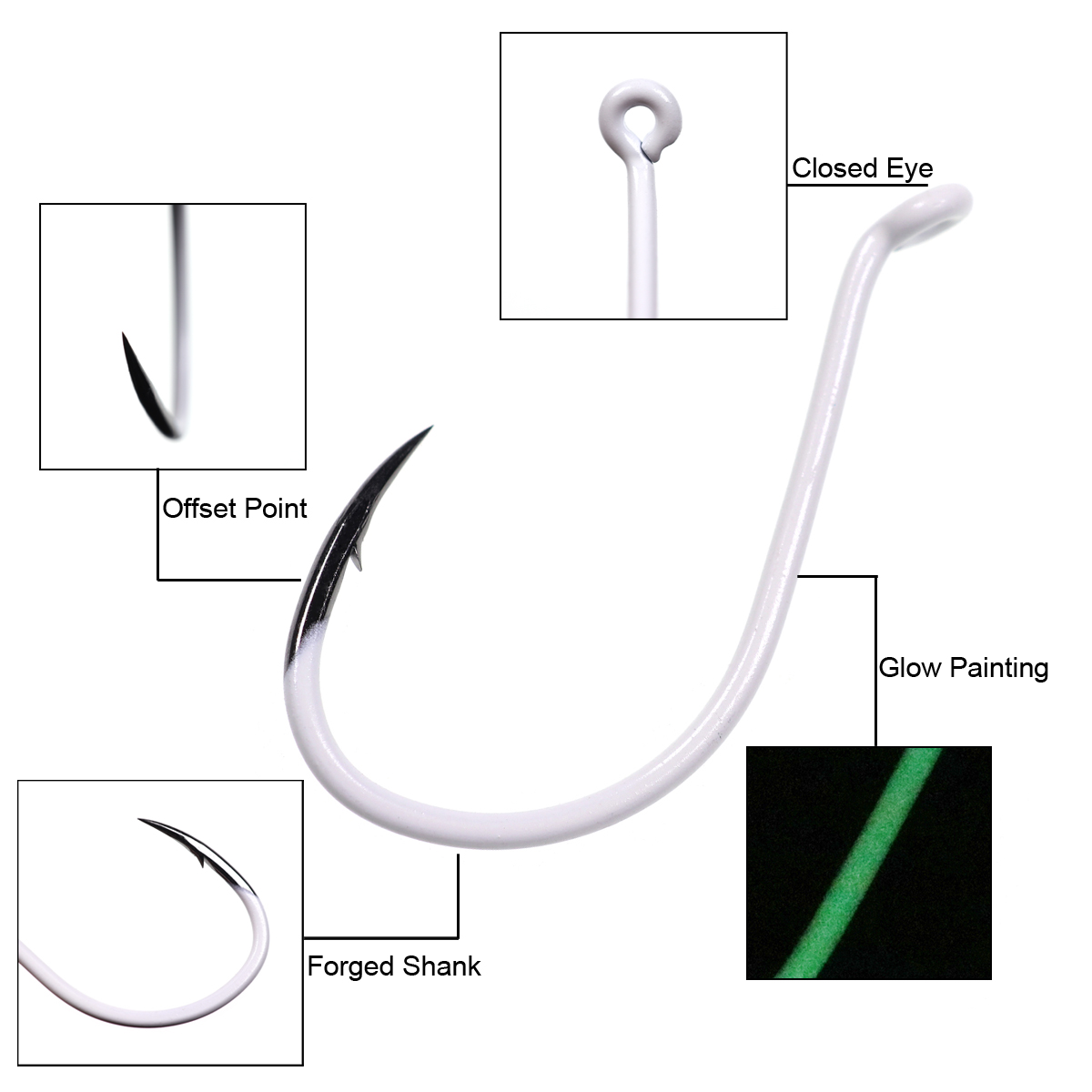 25pcs/box Luminous Imported St - Fishing Hook Assortment 评论和价格