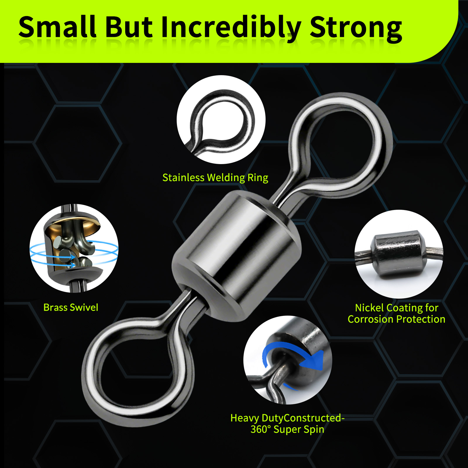 Fishing Rolling Barrel Swivel  - Fishing Hook Offset 评论和价格